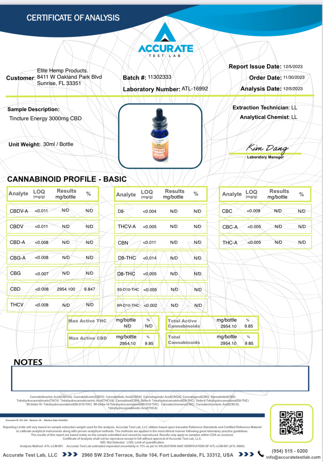 CBD Tincture 3000mg Energy