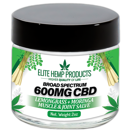 CBD Muscle & Joint Salve 600mg Lemongrass + Moringa