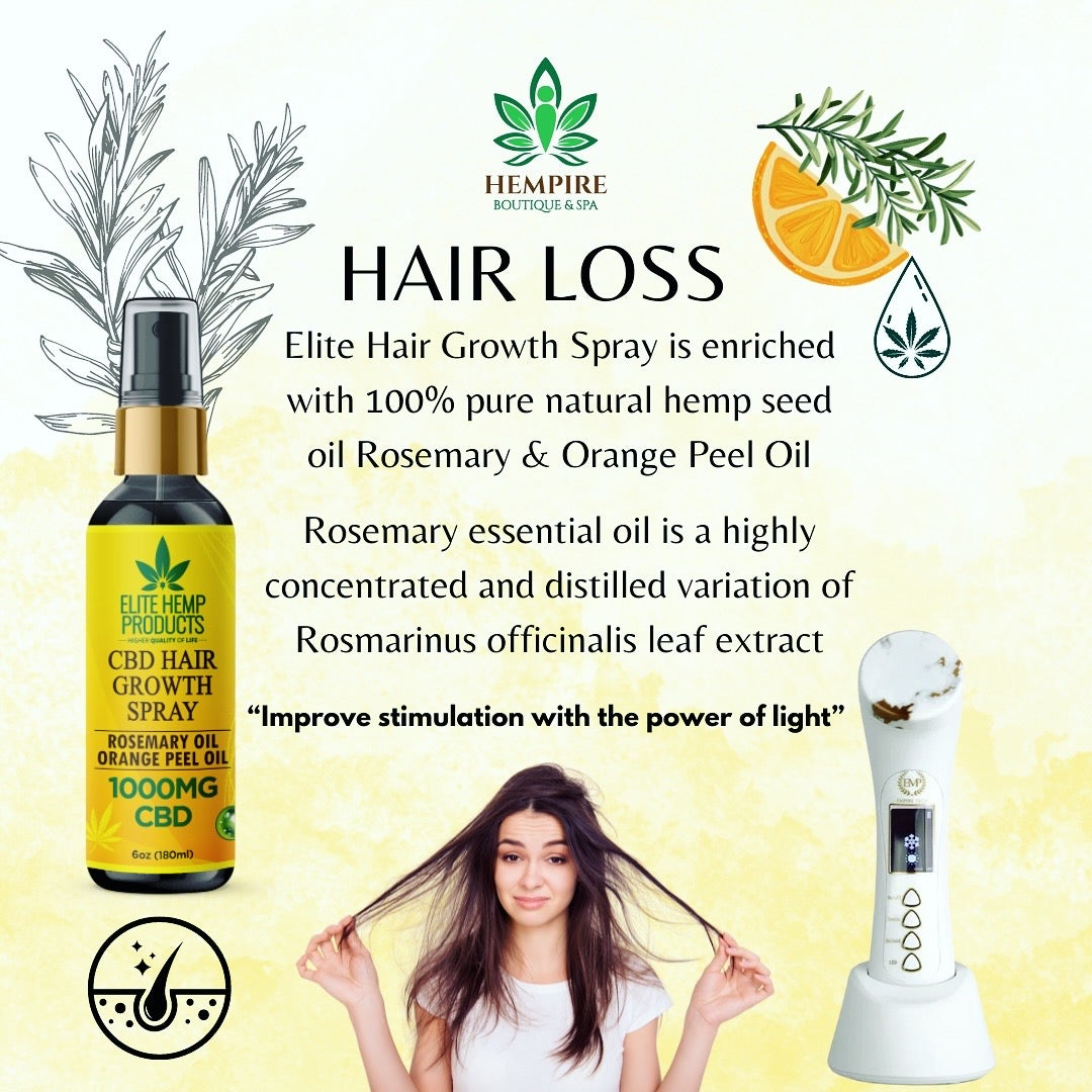 Hair Growth Spray 1000mg Rosemary & Orange Peel Oil