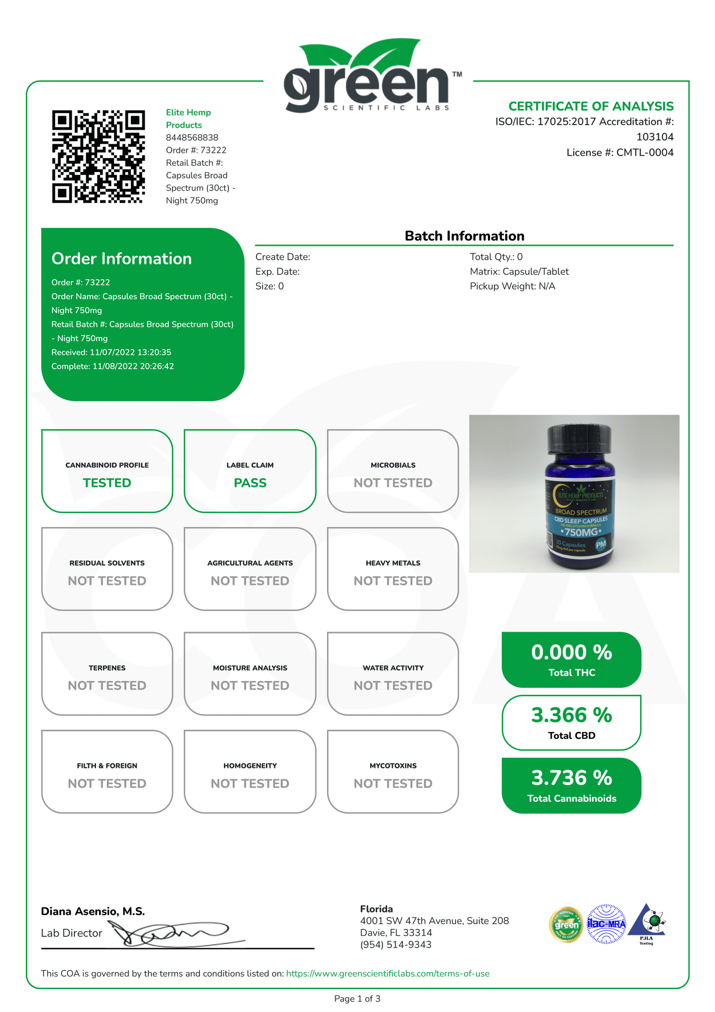 CBD Sleep Capsules 750mg